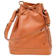 Vintage Louis Vuitton Noe Large Brown Cipango Gold Epi Leather Shoulder Bag