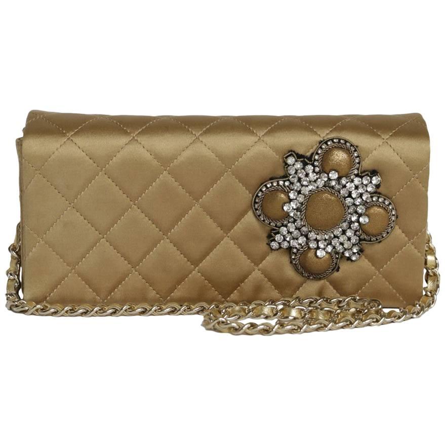 CHANEL Couture Evening Flap Bag in Coppered Silk Satin