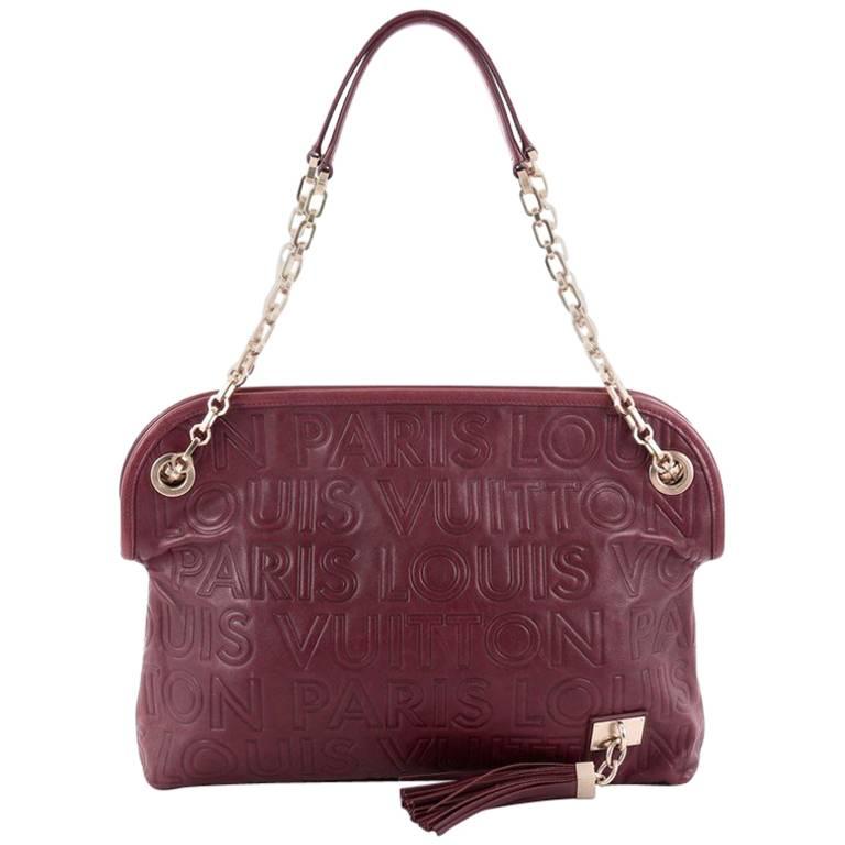 Louis Vuitton Limited Edition Paris Souple Leather Wish Bag