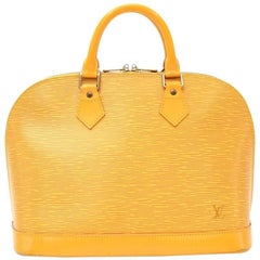 Vintage Louis Vuitton Alma Yellow Epi Leather Hand Bag