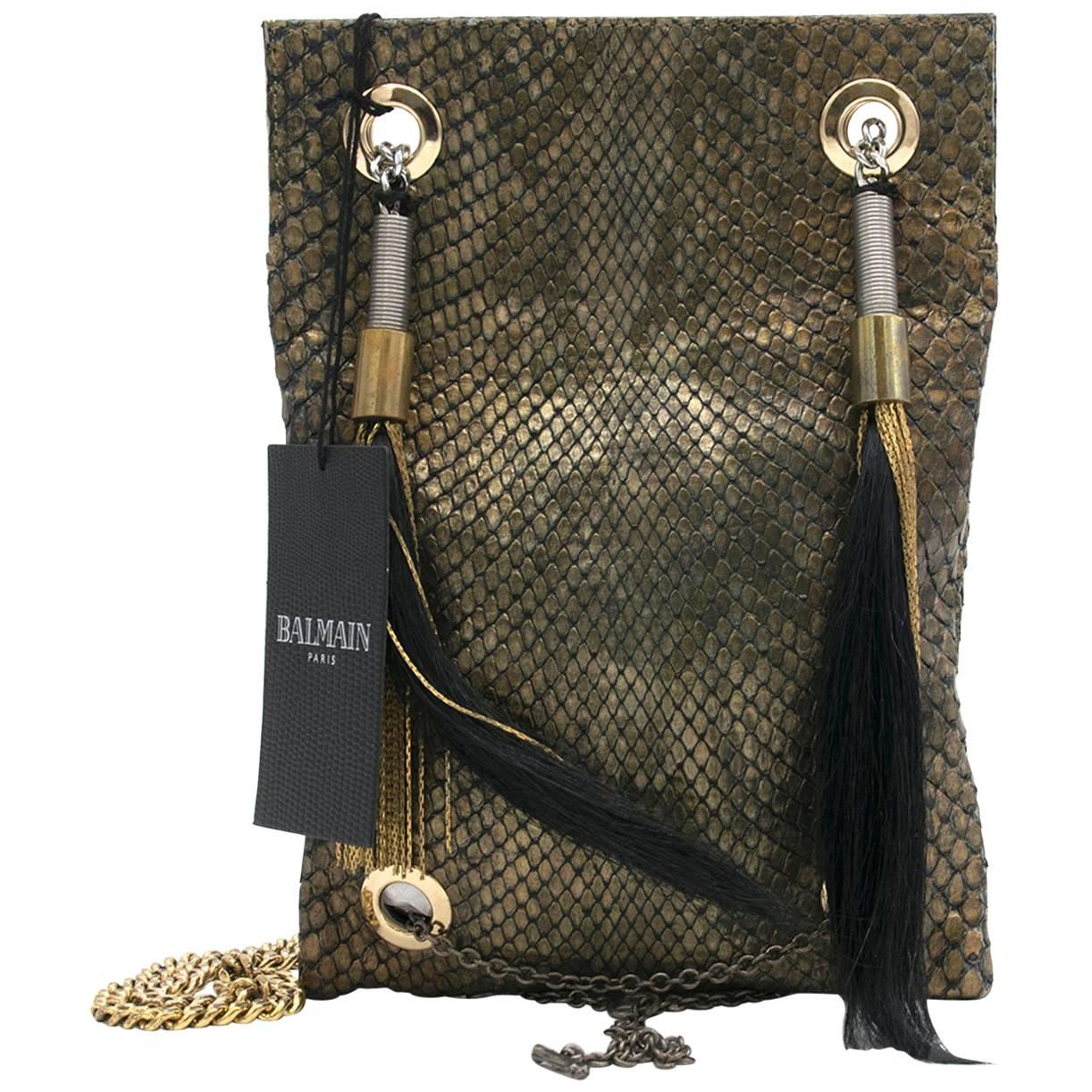 Balmain Ambre Sac Python Bag For Sale