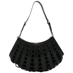 Balmain Black Leather Fan Bag 8