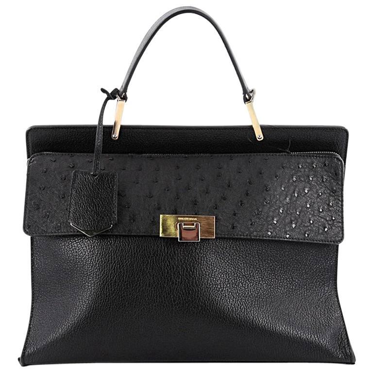 balenciaga ostrich bag