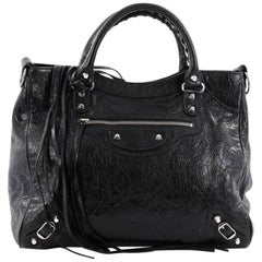 Balenciaga Velo Classic Studs Handbag Leather