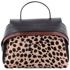 Tod's Convertible Wave Bag Printed Pony Hair with Leather Mini
