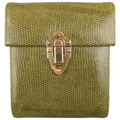 Vintage WILKES BASHFORD Green Lock Box Shoulder Bag 9