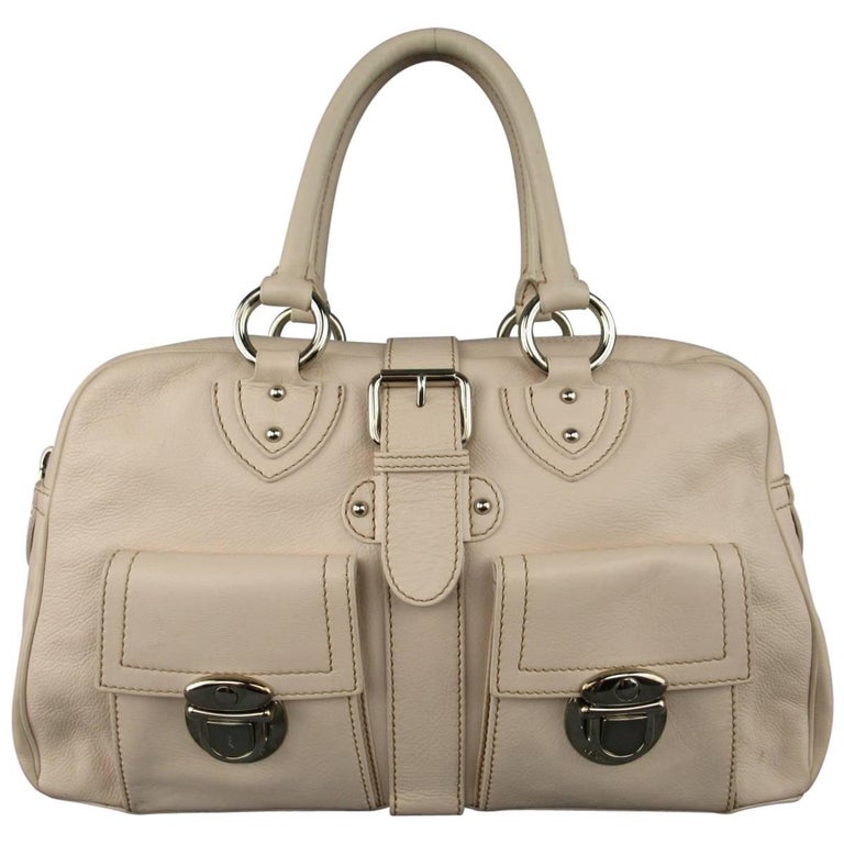 MARC JACOBS Cream Beige Leather 2 Pocket Top Handles VENETA Handbag at 1stdibs