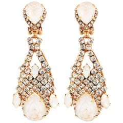Used 21st Century Modern Swarovski Chandelier Earrings by VICKISARGE