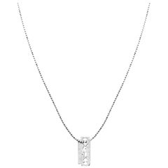 Saint Laurent 2017 Silvertone Razor Blade Necklace with Box