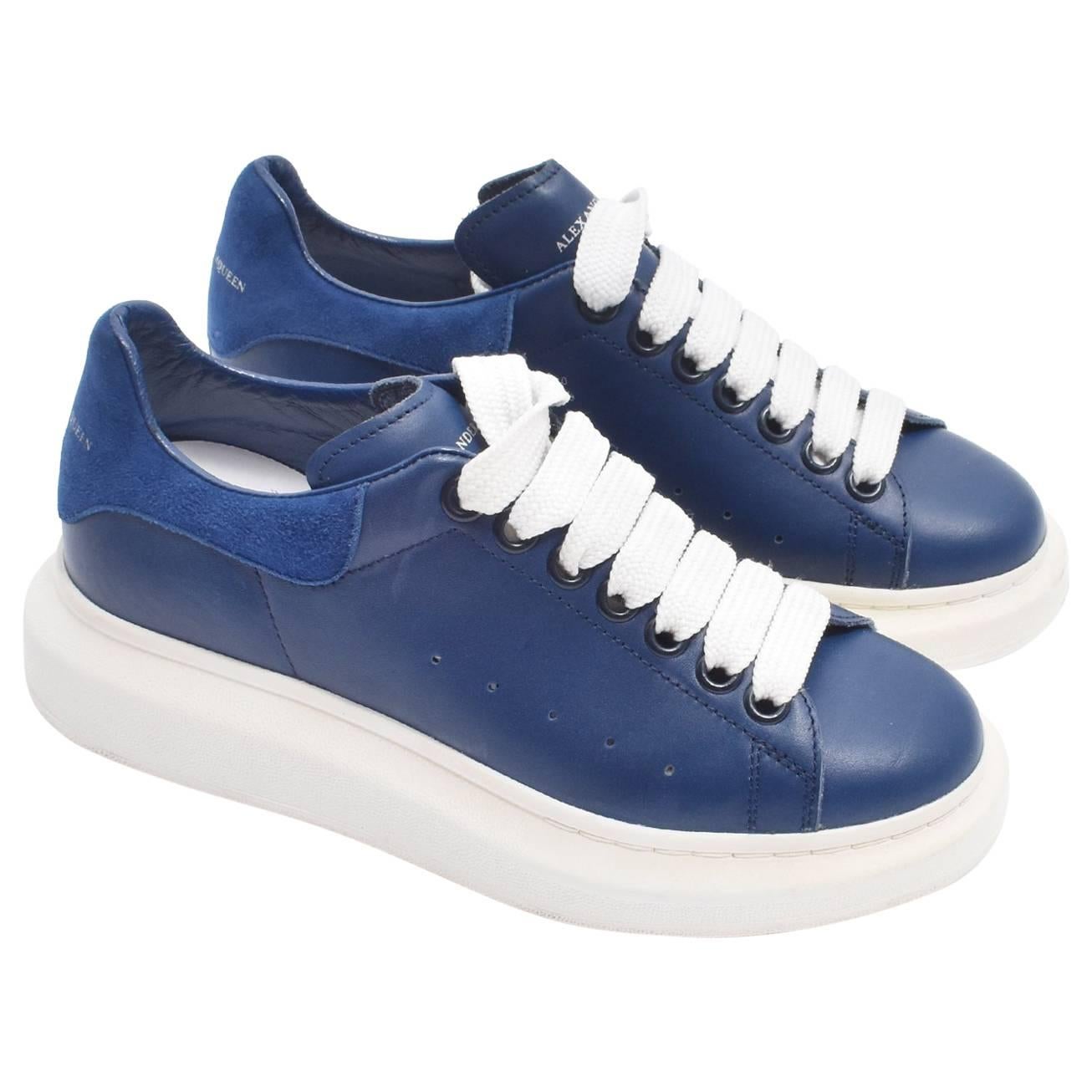 Alexander McQueen Navy Blue Chunky Sole Sneakers UNUSED