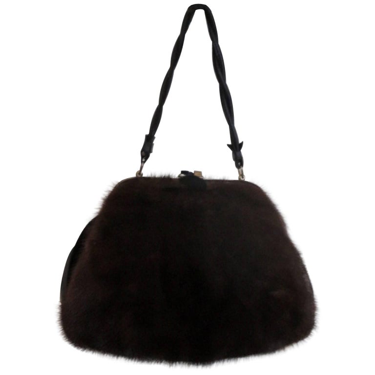 Mink Fur Muff Handbag For Sale at 1stDibs | fur muff purse