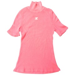 Courreges Sweater - Short Sleeve - Pink - 1970's - Mint Condition