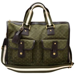 Louis Vuitton Sac Mary Kate 48H Khaki Mini Lin Monogram Large Bag + Strap 