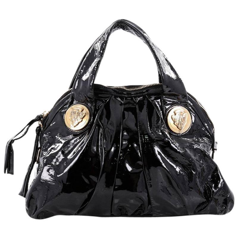 Gucci Hysteria Top Handle Bag Patent Leather Small