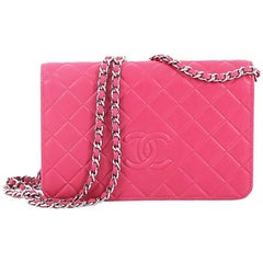 Chanel Diamond CC Wallet on Chain Quilted Lambskin