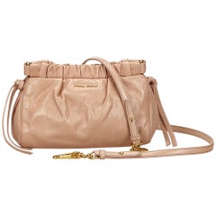 Miu Miu Brown Mini Gathered Cross body Bag 5