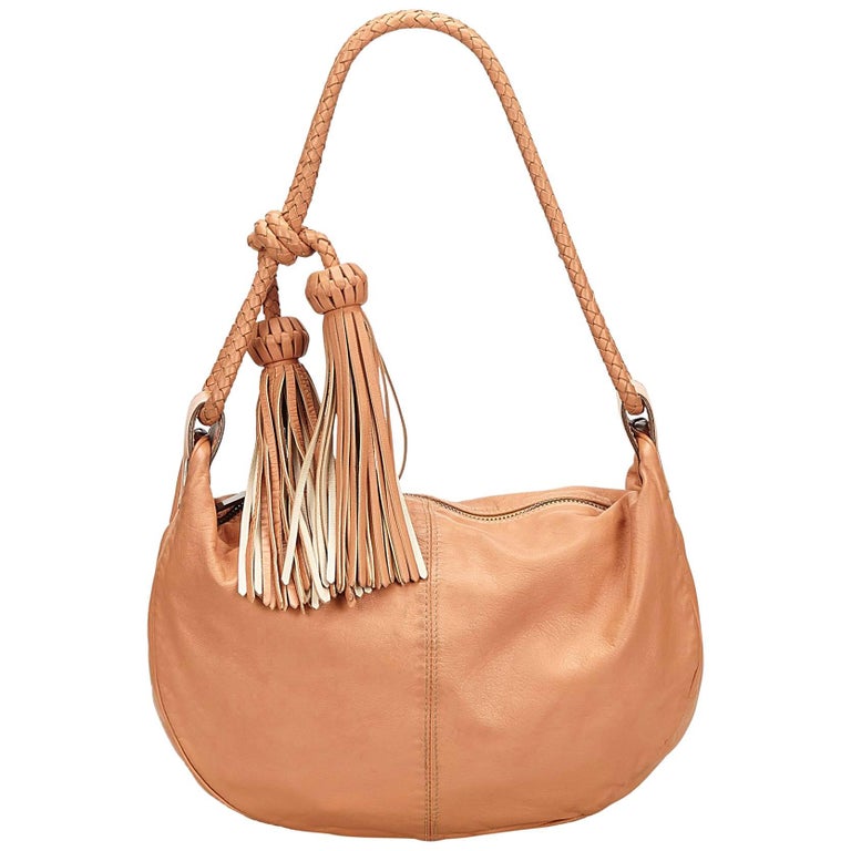 Mulberry Brown Leather Tassel Shoulder Bag For Sale at 1stdibs