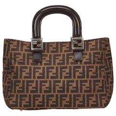 Fendi Brown Jacquard Zucca Tote