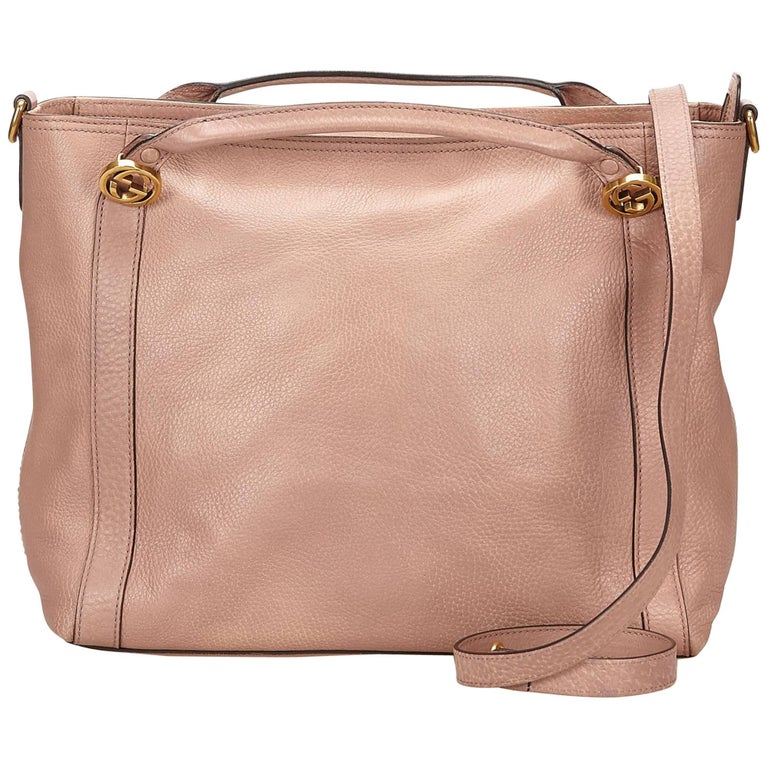 Gucci Pink Leather Handbag For Sale at 1stdibs