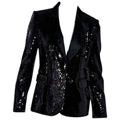 Black Moschino Cheap + Chic Sequin Blazer