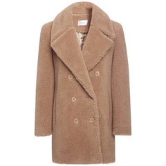 Geschnitzter Teddy-Bär-Mantel aus Kamel-Alpaka Gr. FR38 RT. $1.420