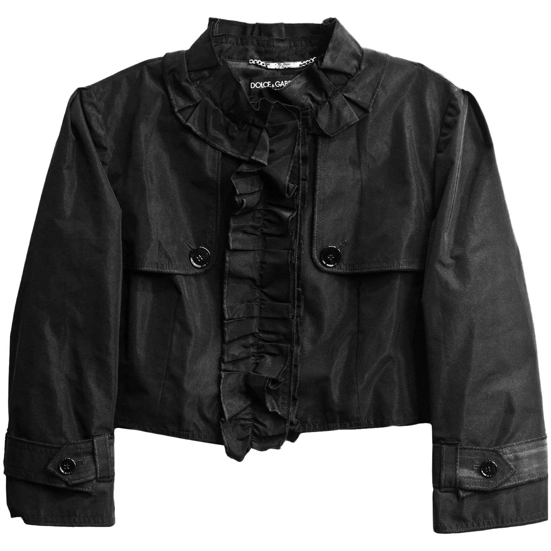 Dolce & Gabbana Black Cropped Jacket sz IT38
