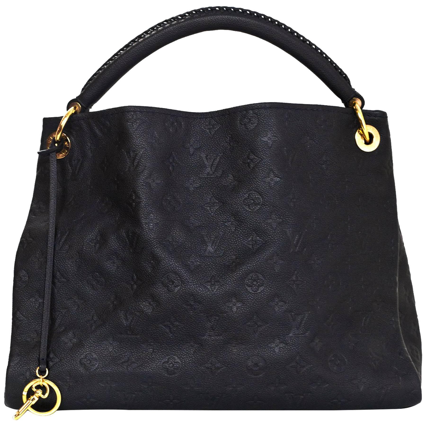 Louis Vuitton Blue Infini Leather Monogram Empreinte Artsy MM Hobo Tote Bag