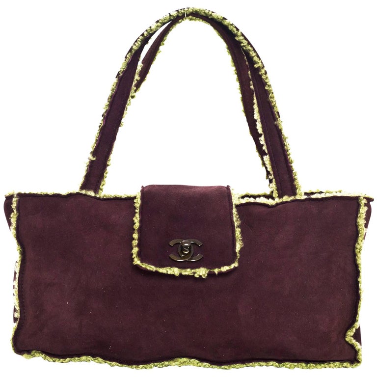 chanel shearling tote