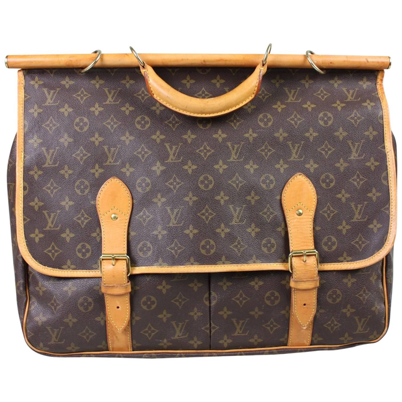 1990's Louis Vuitton Sac Chasse Monogram Canvas Luggage For Sale