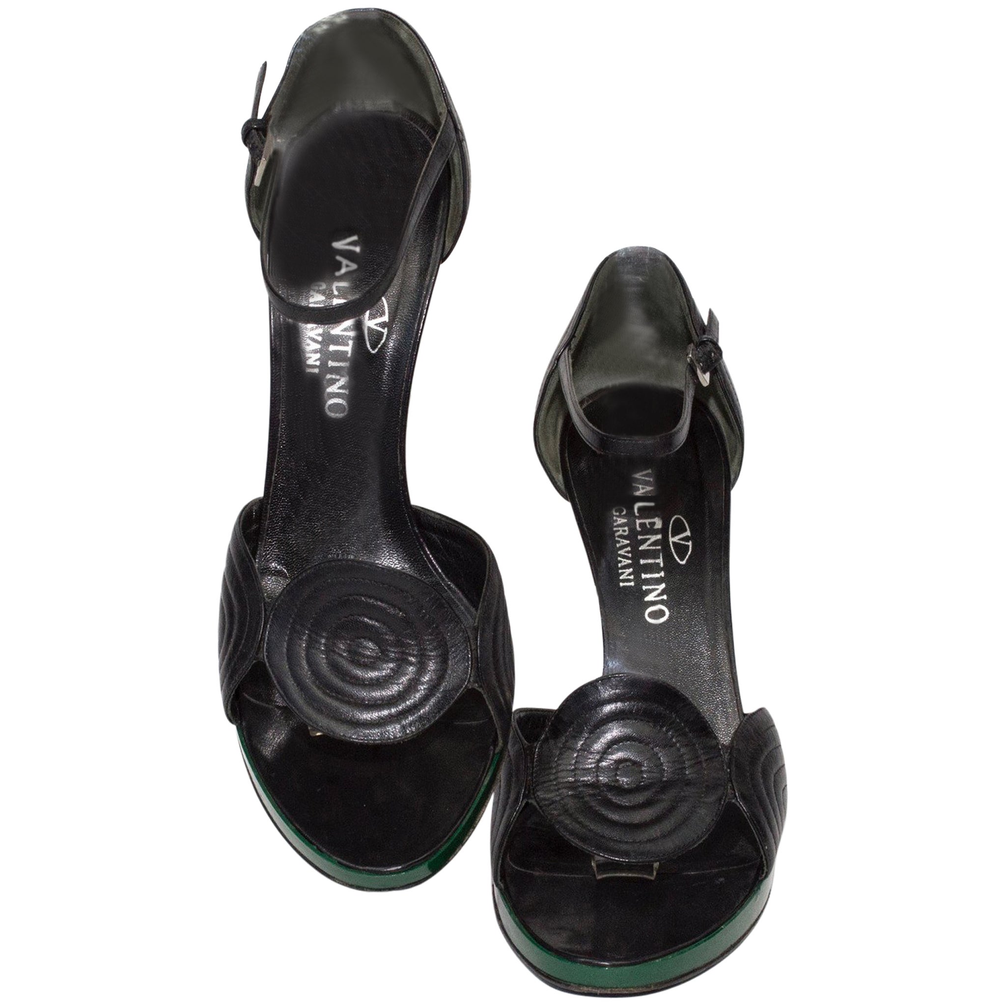 19V69 Italia Multicolor Leather Platform Sandals