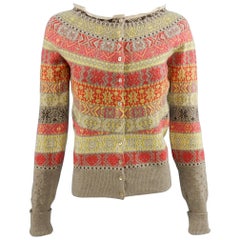 Alexander McQueen Fall 2005 Runway Fair Isle Cardigan Sweater