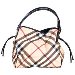 Burberry Nova Plaid Small Bilmore Tote Bag with DB