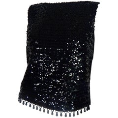 1960s Black Sequin Evening Top 2