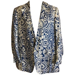 Men's 1960's Silk Psychedelic Evening Jacket Palm Bech Newport 9