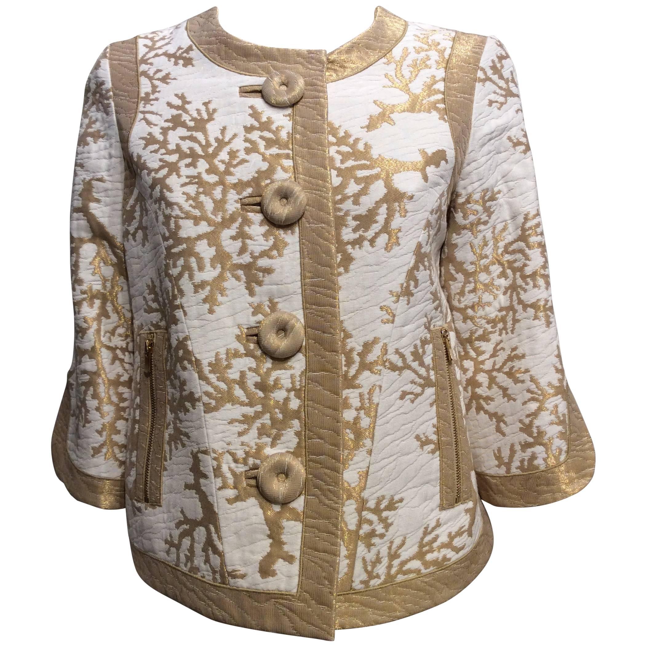 Andrew GN Gold And Ivory Jacket Sz 4