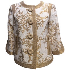 Andrew GN Gold And Ivory Jacket Sz 4 2