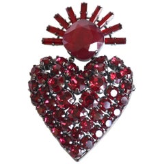 Philippe Ferrandis Royal Heart Swarovski Crystal Brooch 4