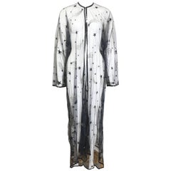 Chanel Embroidered See Through Evening Dressing Gown