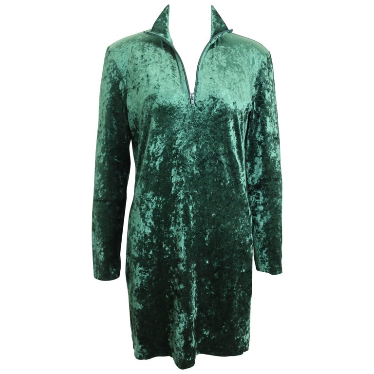 slim fit dress slacks DARK GREEN CRUSHED VELVET DRESS – Damned Paradise