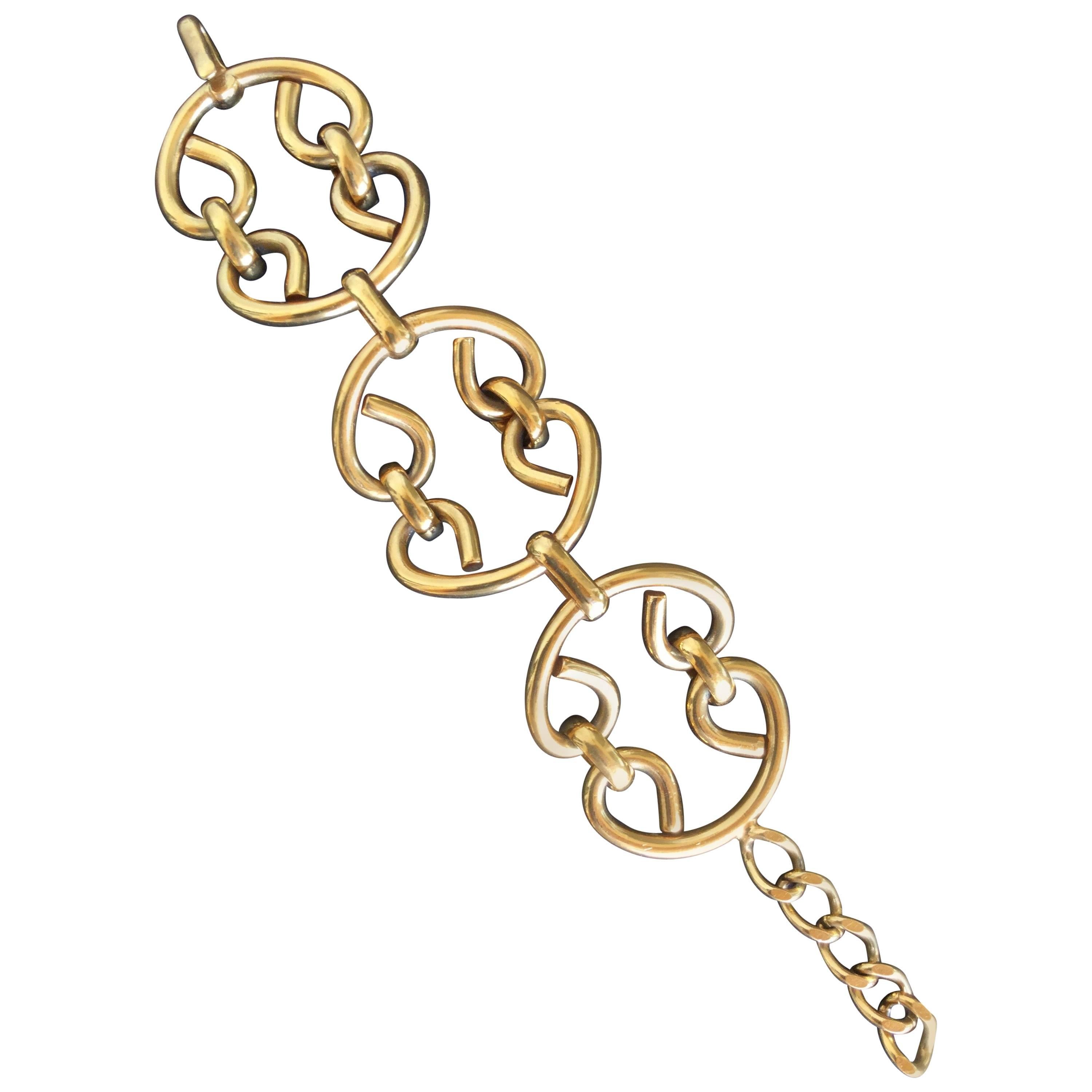 Chanel Chunky Gilt Link Bracelet. 1960's.