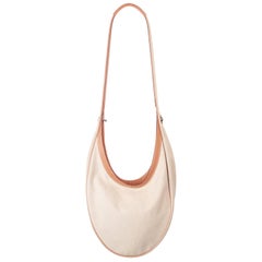 HERMES PARIS Beige Canvas SAKURUKO Shoulder Bag