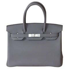 HERMES Birkin Togo Etain 30' 7