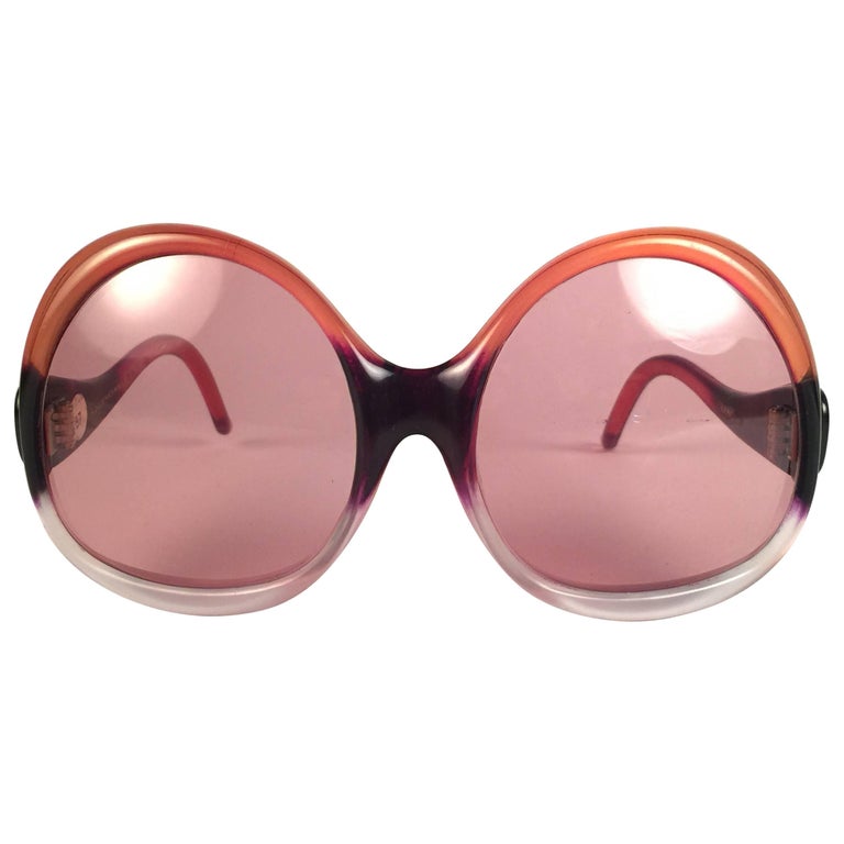 New Vintage Balenciaga Clear and Orange Ombre Sunglasses  display picture 3