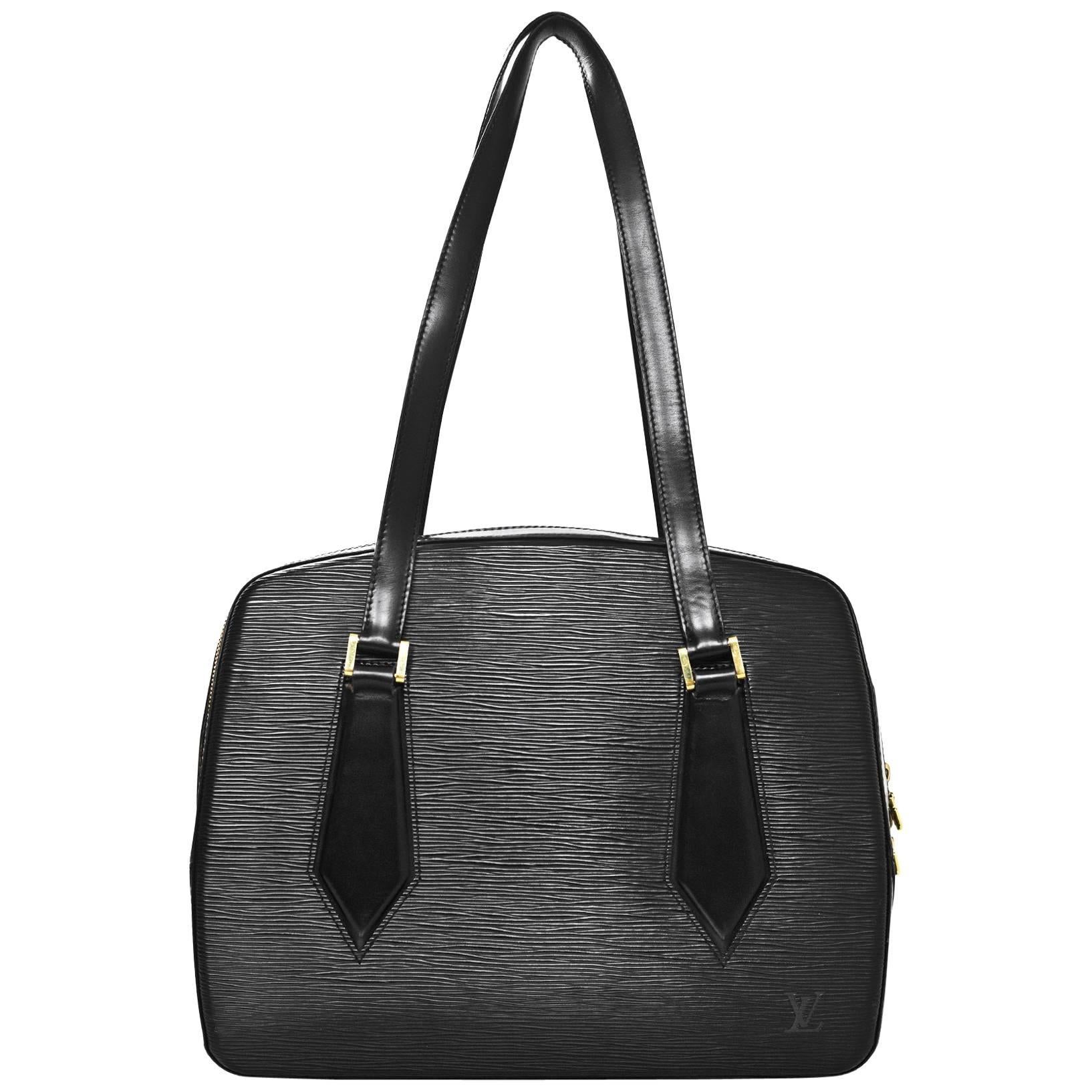 Louis Vuitton '90s Black Epi Leather Shoulder Bag