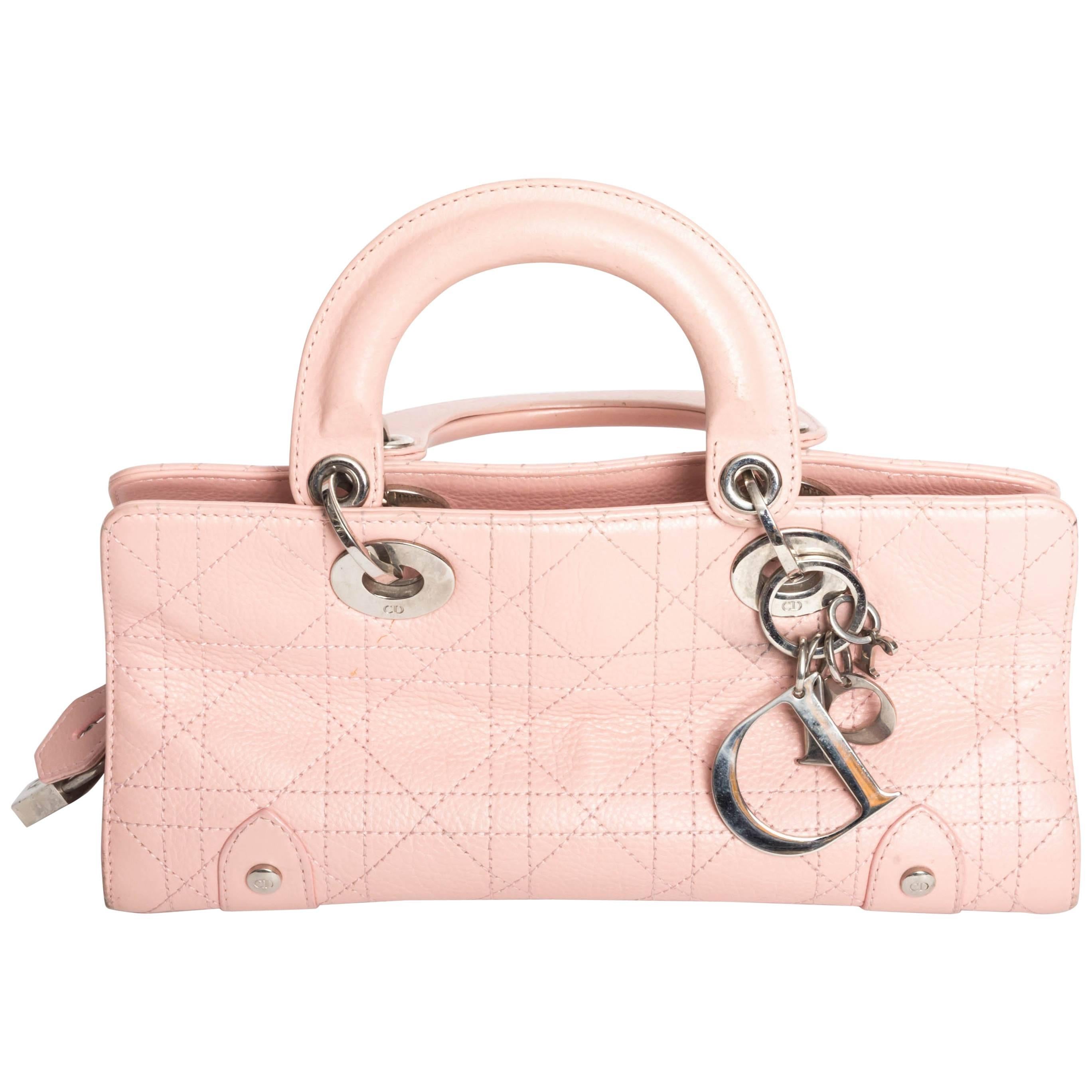 Christian Dior East /West Pink Cannage Lady Dior