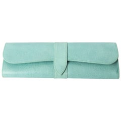 Smythson of Bond Street Blue Pigskin Leather Brush Case 11