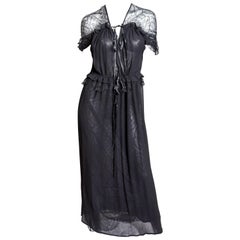 LouLou de la Falaise Vintage Black Long Dress - Large