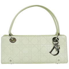 Christian Dior Off White Cannage East West Lady Dior Handbag at 1stDibs