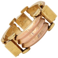 Retro Austrian Two Color 15 kt Bracelet