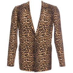 Givenchy Riccardo Tisci Men's Runway Cotton Leopard Blazer, Spring 2011